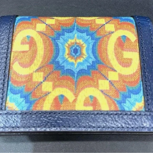 Gucci GG Centennial Kaleidescope Bi-Fold Wallet 676297 Blue - Picture 7 of 10